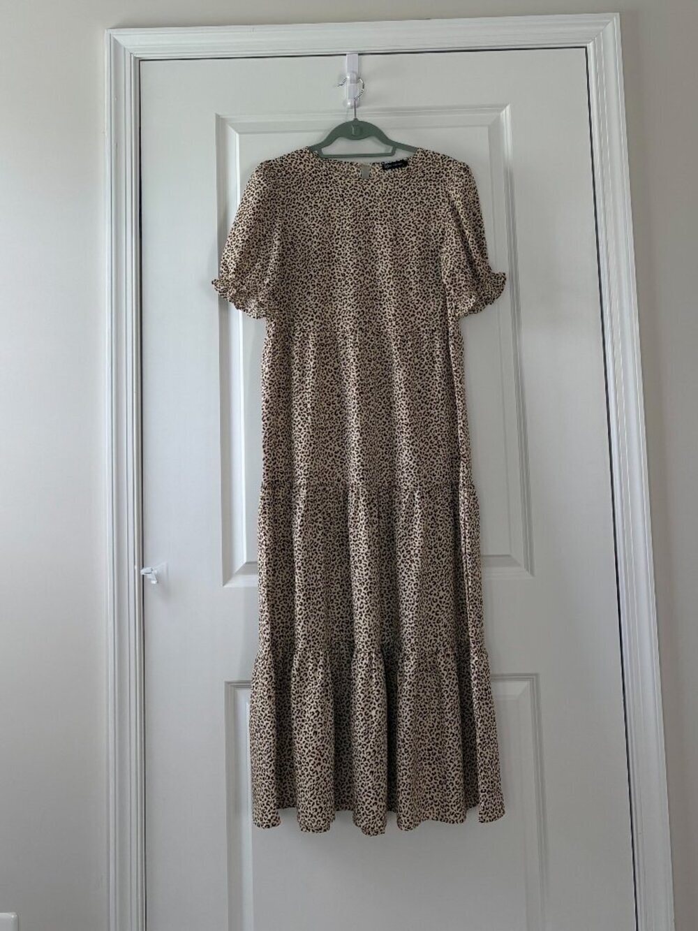 PRETTYGARDEN Apricot and Brown Summer Casual Boho Midi Dress Small